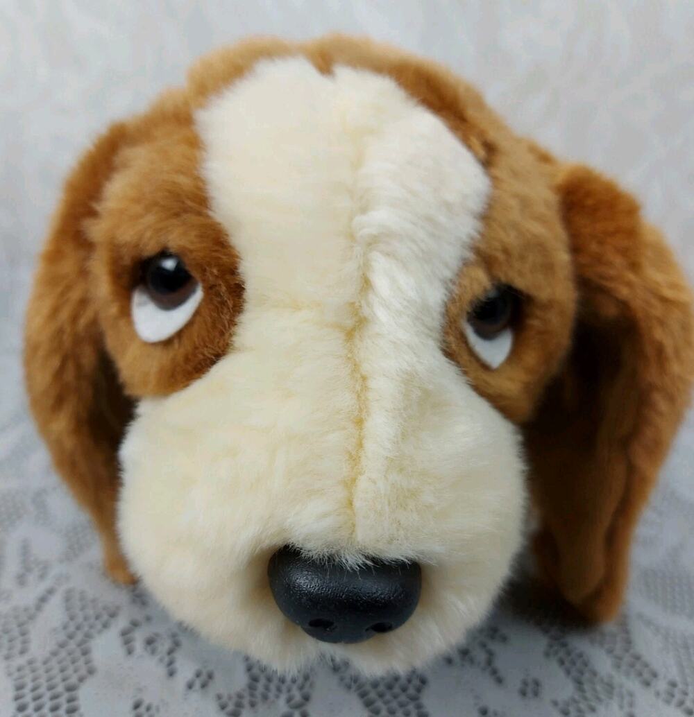Ty Tracker Bassett Hound Plush Puppy Dog Brown Buddies 14" Stuffed Animal 1998